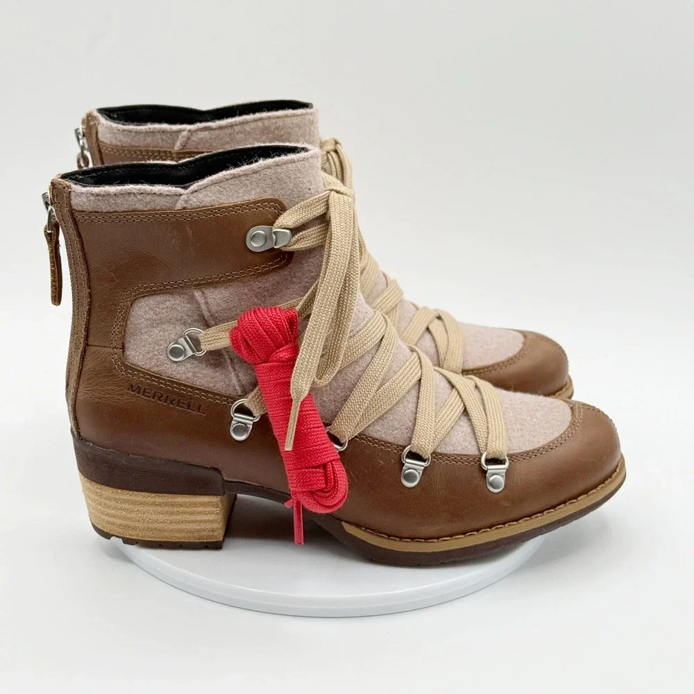 Merrell Shiloh II Boot‎ Size 7 Womens Camel J004422 - NEW no box